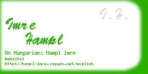 imre hampl business card